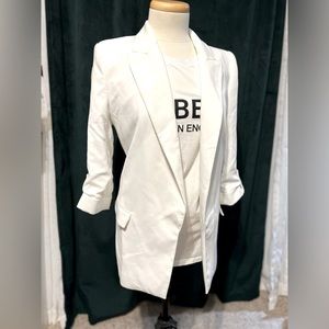 White Zara blazer xl